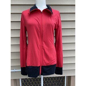 Nike Jogging Jacket red and black size M Zip Up Jacket Hoodie Sweatshirt Lyocell